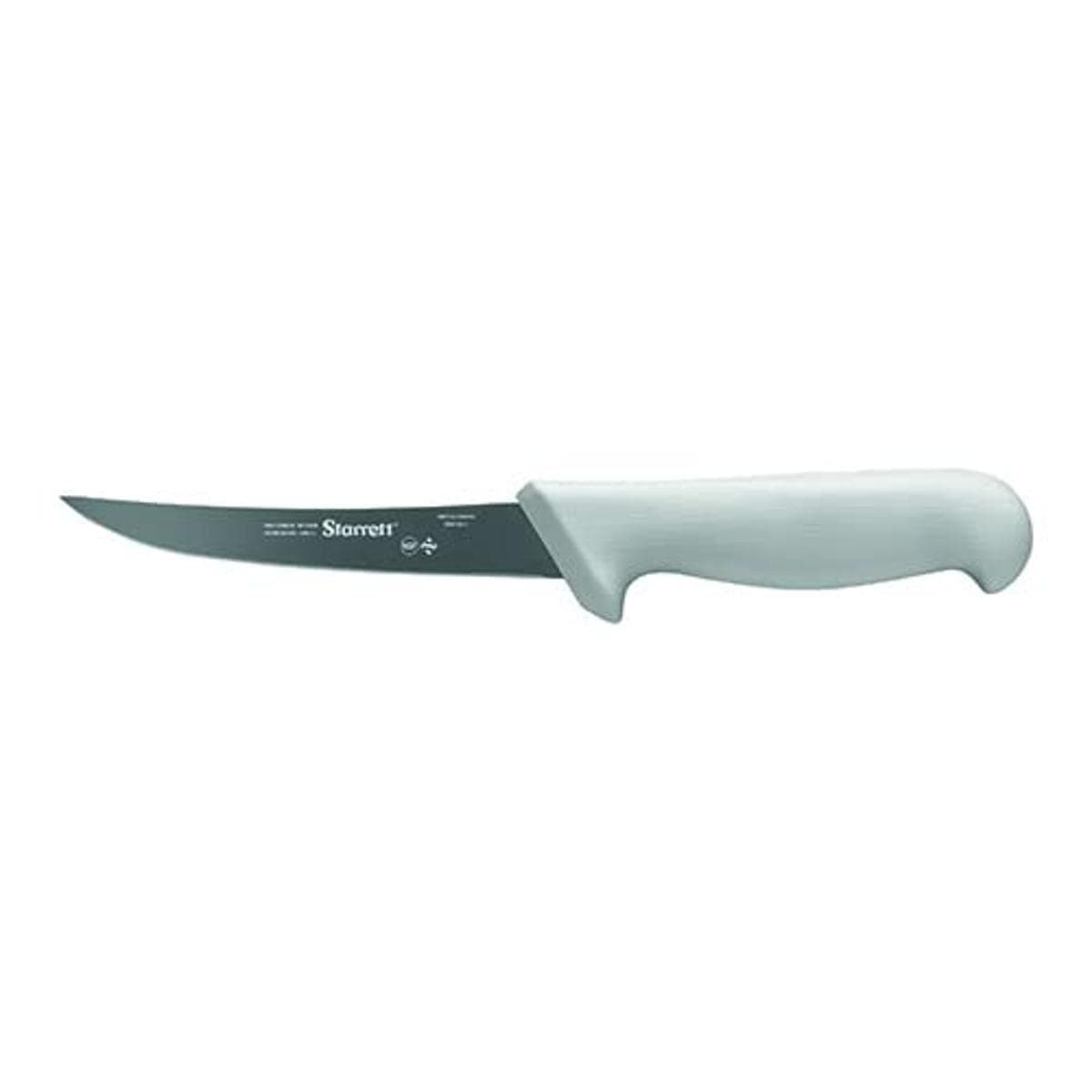 Starrett Boning Knife Narrow Curved 5" (130mm) White Handle (BKW106-5)