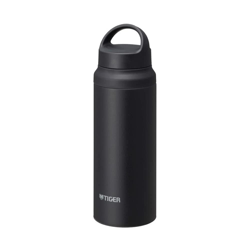 Tiger Stainless Steel Vacuum Insulated Bottle with Handle, 600 ML, Black