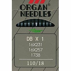 Organ DB X 1 Industrial Needles 16X257 Size 110/18 (10pk)