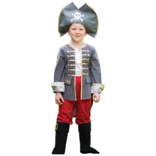 Travis by Desings Captain Pirate 3-5 Years Costume Blue and Red 5 (Amscan International Ltd CPT3