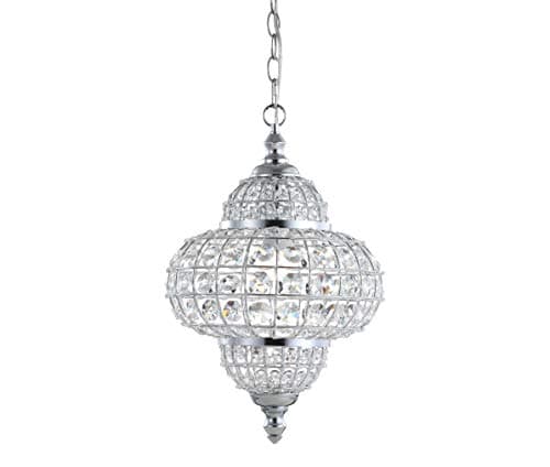 JONATHAN Y JYL6111A Juliette 12" Crystal/Metal LED Chandelier Pendant Chandelier Pendant Glam Contemporary Transitional Dimmable Dining Room Living Room Kitchen Foyer Bedroom Hallway