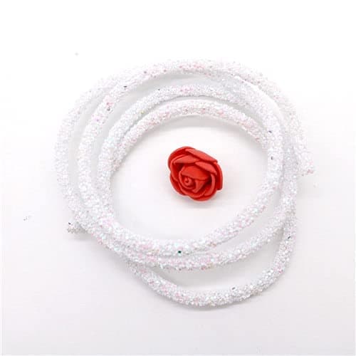 10 Yard 6mm Glitter Sequins Rope Soft Tube Rope String for Clothing Shoes Accessories DIY Crafts Jewelry Party Bracelet Making Material-Sequin Glitter Cord for Jewelry Earring Making