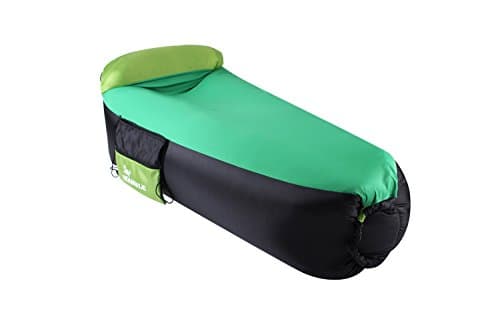 MAMBLE Inflatable Lounger Sofa Portable Sofa Bed Air Sofa for Travelling, Camping, Beach, Park Green