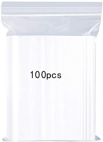 Resealable Clear Plastic Bags,Sealed Storage Pouches,Thickening and Durable,Press Seal Bags,Apply to Kitchen Storage,Jewellery Packaging,Office Stationery Storage Bag 4.7x6.7"/12cmx17cm 100PCS