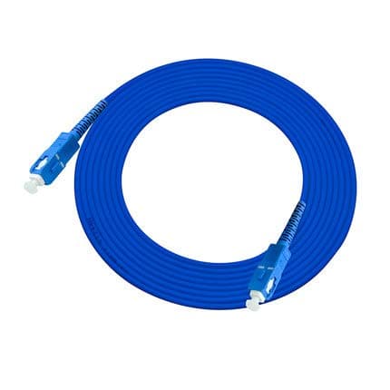Armored Fiber Optic Cable SC LC FC Singlemode Simplex 3.0mm Outer Diameter 9/125 Fiber Optic Patch Cord (4m, SC to SC)