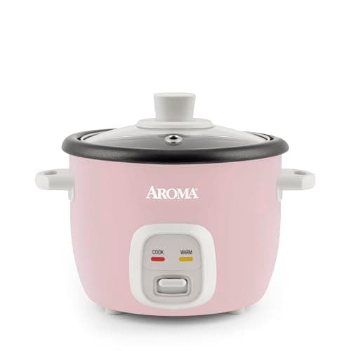 Aroma Housewares 4-Cups (Cooked) / 1Qt. Rice & Grain Cooker (ARC-302NGP), Pink