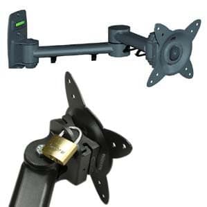 EZ Mounts - Full Motion Tilt Swivel LED LCD TV Wall Mount Bracket W/Removable Face Plate for EZ On-Off Installations Use for RV's Trailers, W/ 18" arm, Fits Most 13 15 17 19 21 23, 24 27 inch