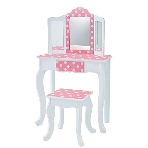 Fantasy Fields Gisele Girls Dressing Table with Mirror and Stool