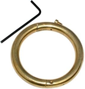 Bull Cow Nose Ring Large 3.5" Diameter + Screw Animal Brass Cattle Farm Ranch Show Halter Livestock Veterinary