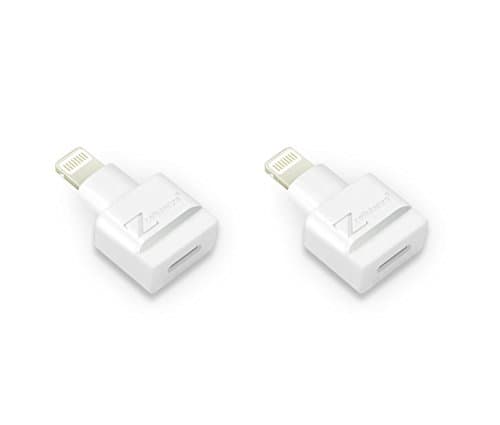 Cellularize Dock Extender Male to Female Audio, Video Dock Charger Extension for Lifeproof, Otterbox Cases (2 Pack, White)