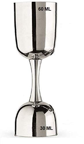 Peg Measurer, Jigger, Made of Stainless Steel, Chrome Finish, with Handle, 30 ml / 60 ml