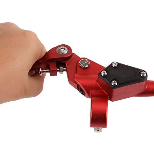 GOOFIT 7/8" 22mm Motorcycle Hydraulic Clutch Brake Lever 1200mm Master Cylinder for 125cc 150cc 180cc 200cc 250cc Vertical Motor Off Road Scooter Pit Pocket Bike Motocross Red
