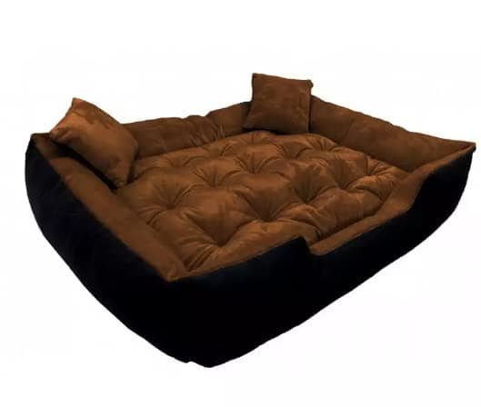 Gorgeous Dog Bed & Cat Polyester Bed Black & Brown Color Anti-Skid Bottom & Machine Washable(Reversible)-4XL