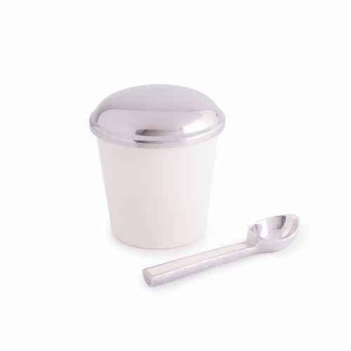 Marigold Artisans Ivory Ice Cream Container W/ Scoop