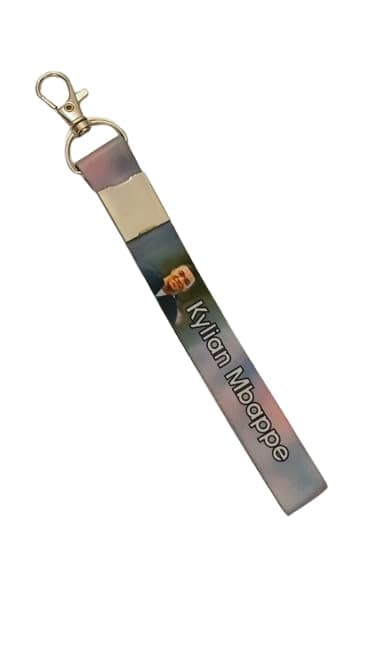 Beavenue Exclusive Messi, Mbappe, and Ronaldo Keychain - Stylish Anti-Rust & Double-Sided Silk-Feel Strap Keyring for Football Fans