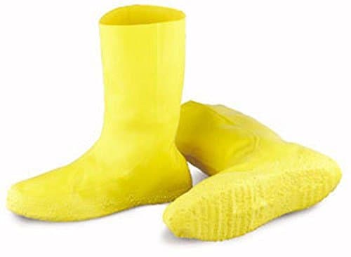 Haz-Mat Yellow Rubber Latex Disposable Nuke Boots (Over the Shoe) Size 3X