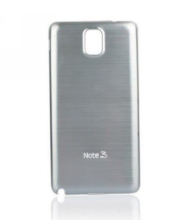 1pc Brushed Metal Aluminum Alloy Replacement Back Housing Battery Door Plate Cover Case for Samsung Galaxy Note 3 Note III N9000 (Silver)