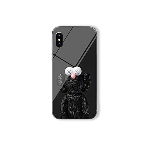 Yunhine KAWS Sesame Street Lightweight Tempered Glass Phone Case for iPhone X/XS