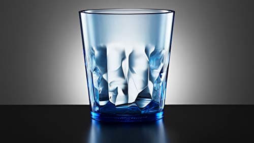 SCANDINOVIA - 8 oz Unbreakable Premium Juice Glasses - Set of 4 - Tritan Plastic Tumbler Cups - Perfect for Gifts - BPA Free - Dishwasher Safe - Stackable (Orange)