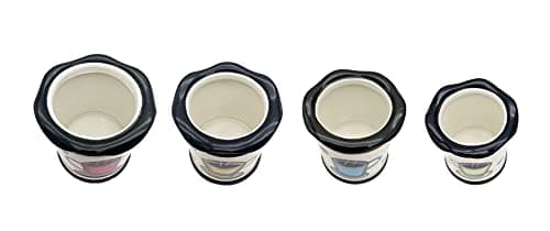 ACK Tuscany Colorful Coffee Bean Collection 4PCs Canister Set with Lid, Kitchen Storage Jar, Food Storage Container, Airtight Storage Container With Rubber Seal