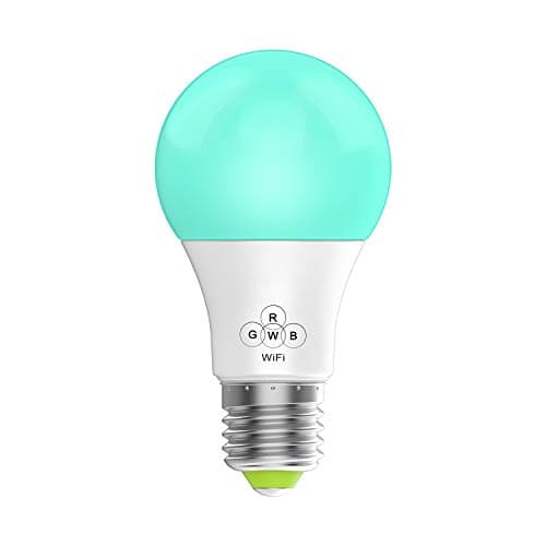 Konxie LED WiFi Smart Lights Bulb, Compatible with Alexa and Google Assistant and IFTTT,e27 a19 6.5W (50W Equivalent) RGBW Bulb, No Hub Required, Music Mode