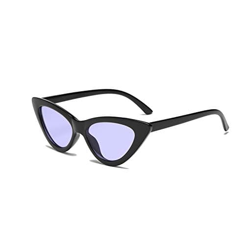 YOSHYA Retro Vintage Narrow Cat Eye Sunglasses for Women Clout Goggles Plastic Frame