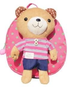 Kid Toddler Walking Safety Harness with Cute Teddy Bear Backpack 5 Variations for Boys and Girls – Sold and Ship from USA (Pink Strip - Pink Backpack)