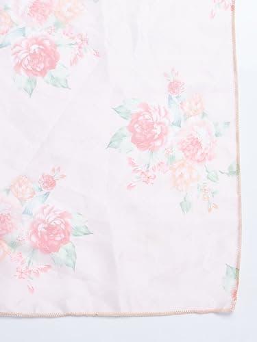 VredeVogel Women's Silk Blend Embroidered Straight Kurta Pant Set with Organza Dupatta