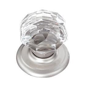 #83610 Dummy Door Knob SONATA CRYSTAL & SATIN NICKEL