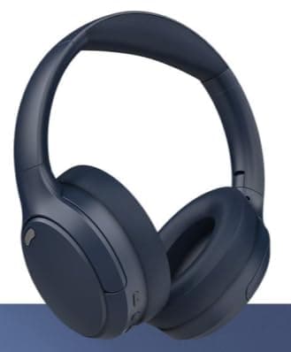 Bluetooth Headphones, Wireless Over Ear Headphones with HiFi Stereo Microphone, Foldable Lightweight On Ear 5.4 with Deep Bass for Cellphone/Travel/Office/Home (Dark Blue)