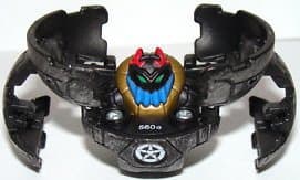 Bakugan B2 New Vestroia LOOSE Single Figure Darkon (Black) Thunder Wilda (Battle Damaged)
