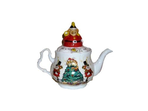 Cardew Design Alice's Christmas Tea Party 4 Cup Teapot - Tweedle Dee and Tweedle Dum Lid