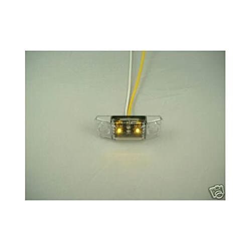Command Electronics Amber LED 2.5" Truck Trailer RV Side Marker Clearance Light/Clear Lens