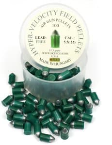 Hyper-Velocity Field Pellets Type 1 For Standard Guns .22 Cal 11.3 Grains Pointed Lead-Free 100Ct