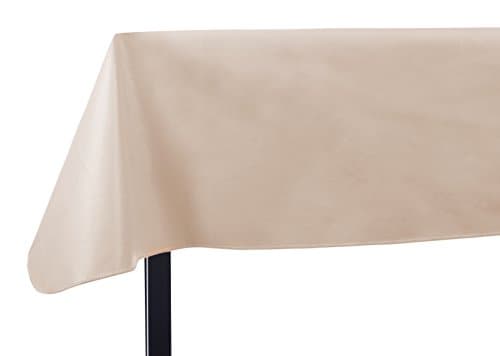 Yourtablecloth Heavy Duty Vinyl Rectangle or Square Tablecloth – 6 Gauge Heavy Duty Tablecloth – Flannel Backed – Wipeable Tablecloth with Vivid Colors & Many Sizes 52 x 52 Sand