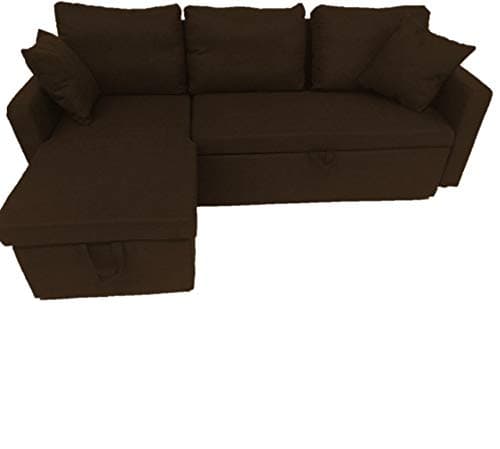 Galaxy Design Dewan Sofa Cum Bed with Cution - Chocolate Brown