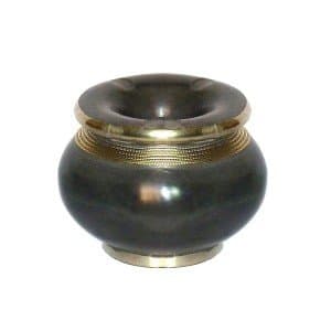 Medina Souvenirs Grey Moroccan ashtray in tadelakt and metal design