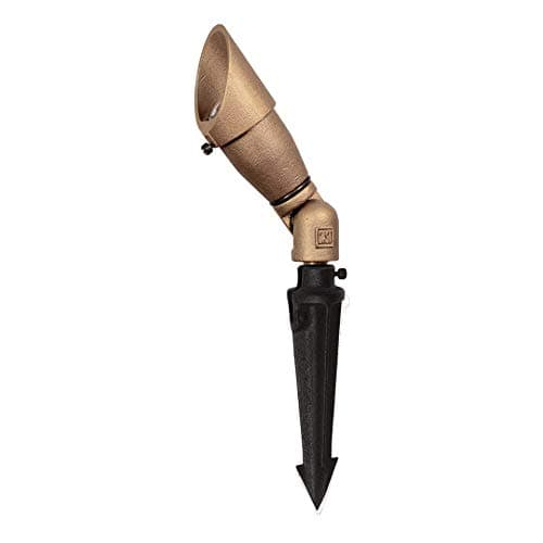 CASTLighting CBL1CB Ground Stake-Mount Directional MR-16 Bullet Low Voltage Landscape Light, Lawn Light, Garden Light Fixture with Shroud.