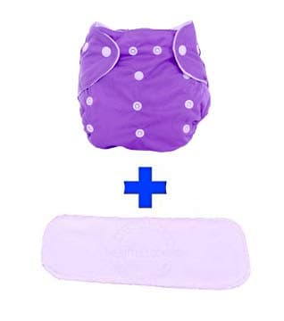 THE LITTLE LOOKERS Baby Cloth Diapers with Wet-Free Inserts Adjustable, Reusable, Washable Cotton Nappies for Babies/Infants/Toddlers (0-2 years) - Pack of 1 (Random Colors)