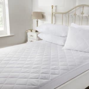 Quilted Waterproof Mattress Protector King - Fits Mattresses up to 30cm Deep - Anti Allergy & Breathable, White, Mattress Cover - Prevents Mattress from Ripping (150 x 200-30cm)