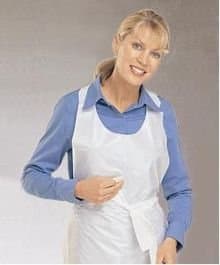 Classic Poly Aprons 250-FH10 (24 x 42) White 1,000 per cs