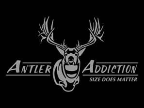 Antler Addiction Mule Deer Skull Hunting Automotive Window Decal Mule Deer Wall Decal Adhesive Vinyl