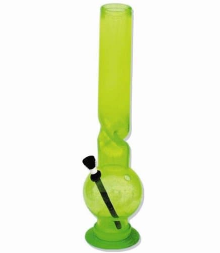 Acrylic bong, tobacco pipe with ball and ice bong, 38 cm high, 50 mm diameter