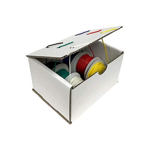 Remington Industries 20STRPTFEKIT 20 AWG Gauge PTFE Wire Kit, Stranded Hook Up Wire, 25' Length Each, 0.0320" Diameter, 600 Volts