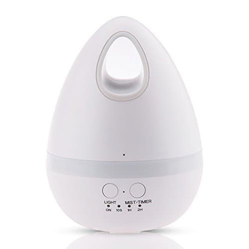 Ainingshi Aroma Air Humidifier 200ML 7 Color LED Lights Warm Mist Humidifier Waterless Auto Shut-Off Portable Timed Spray for Office Bedroom (White)
