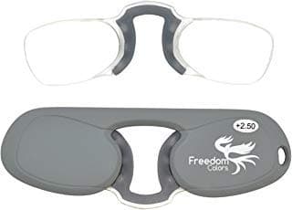 +1.50 POWER. MINI READING GLASSES | RUBBER PINCE NEZ UNISEX STYLE | ULTRA SLIM READING GLASSES. (+1.50 Strength)