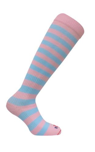 CaresoxBaby Shower Maternity and Vein Support Graduated Compression Recovery Socks, Pink/Sky, Small - CSN7011