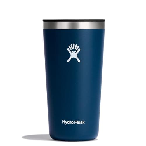 Hydro Flask All Around Tumbler Press-In Lid, Insulated Travel Mug, Stainless Steel Coffee Cup 20 Oz Indigo Blue