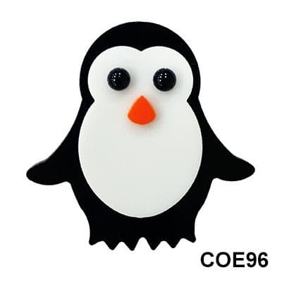 COE96 Fusible Precut Glass Penguin - Penny