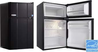 SnackMate MicroFridge Refrigerator & True Freezer Combo Appliance44; Black - 3.1 cu ft.